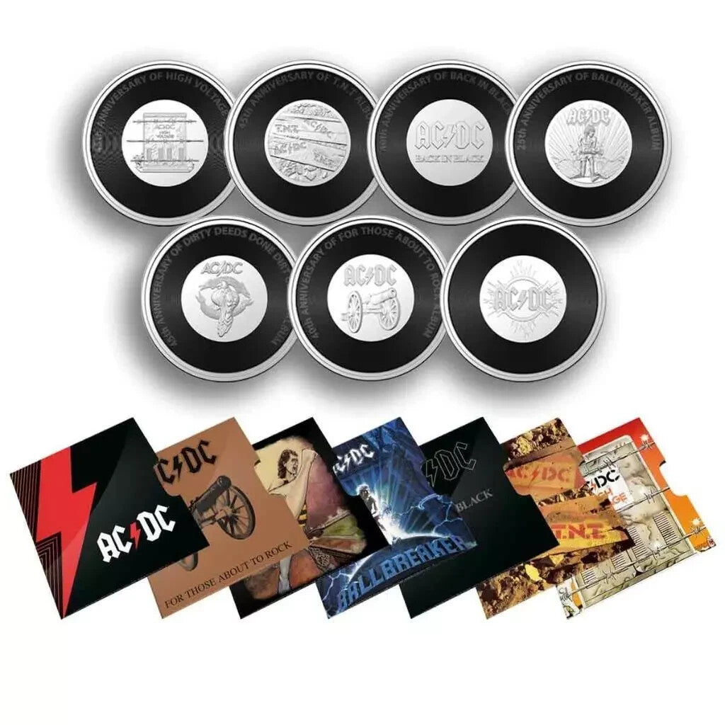 AC/DC 2022-2023 20c Coloured Uncirculated 6 Coin Collection Volume II
