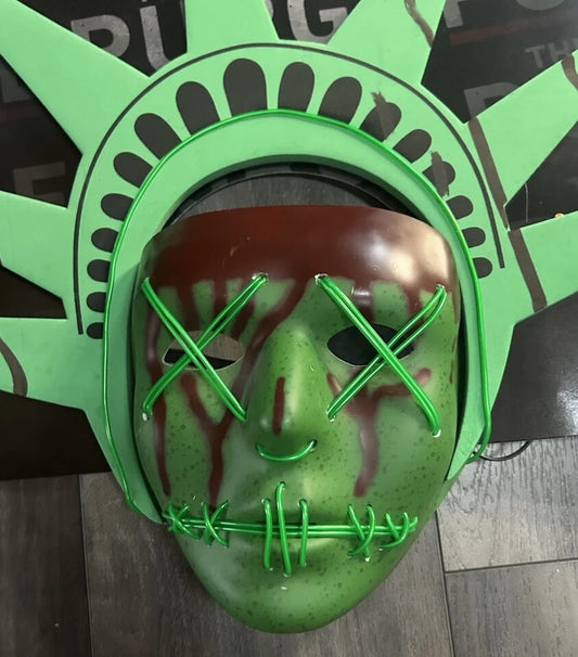 The Purge Election Year Lady Liberty Light Up Mask Trick or Treat Studios